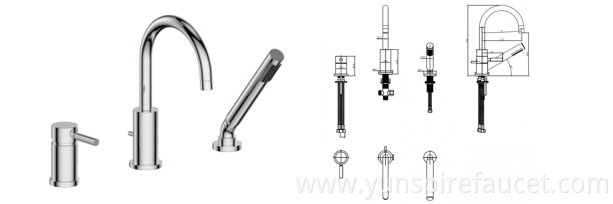 chrome bathtub faucet